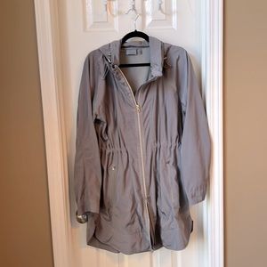 Athleta Drip Drop Rain Coat, Size Large, Gray